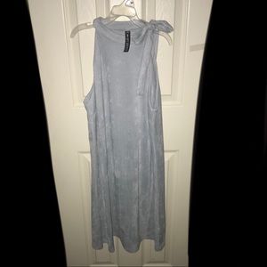 DESIGN LAB BLUE SUEDE DRESS